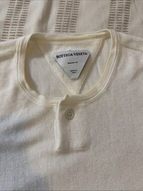 Bottega Veneta Ivory Single-Button Knit Henley